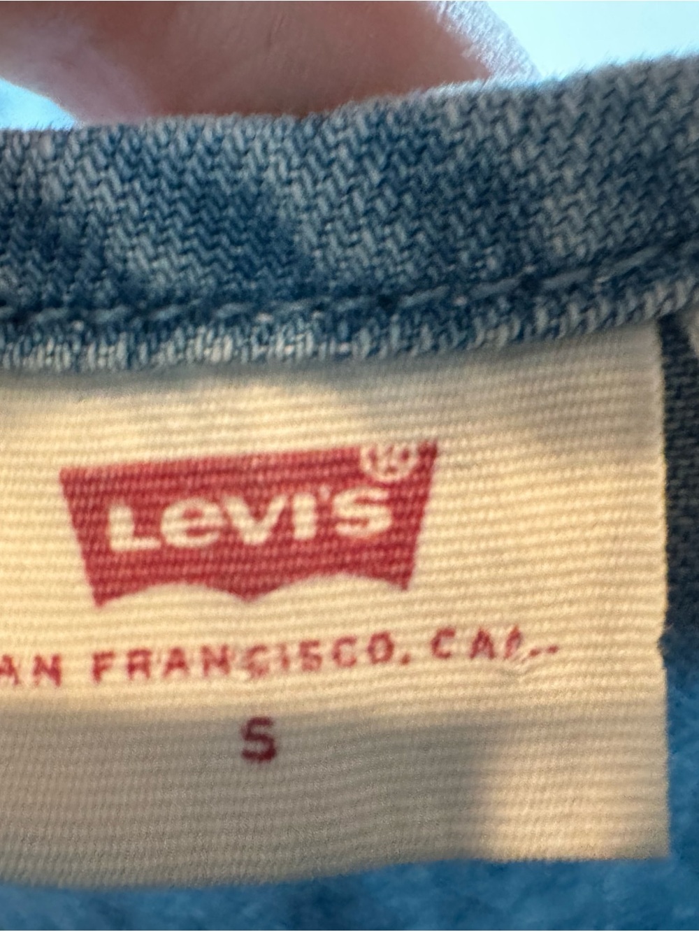 Levi's Denim Blue Maxi Dress, Size Small - Picture 5 of 5